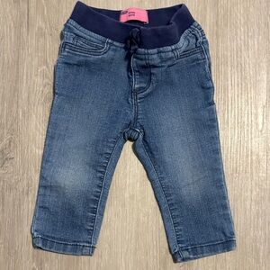 Stylish Kids Denim Jeans with Navy Waistband